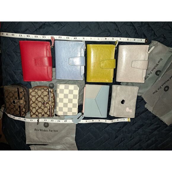 NEW- NINE Leather SENDEFN Women's RFID Blocking Leather Small Compact Bi-folds - Picture 9 of 13